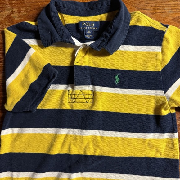 Polo Ralph Lauren Boys M 10/12 Short‎ Sleeve Striped Polo - Picture 1 of 8